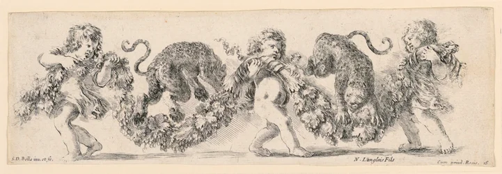 Ornamentos de frisos e folhagens