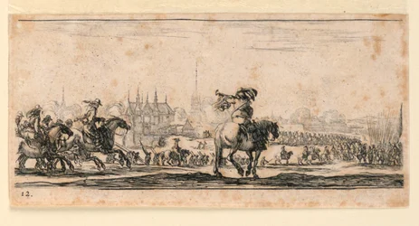 Placa 12, de "Designs of Some Troop Conduct, Cannons, and Attacks on Towns"