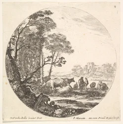 Ilustração 4: uma capital coríntia no chão à esquerda em primeiro plano, um monumento w ..., ca. 1643-48.