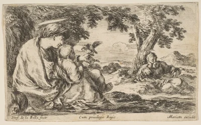 Descanse na Fuga para o Egito, c. 1641.