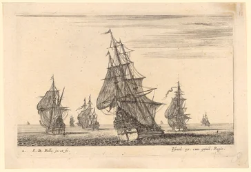 Marinha com oito veleiros