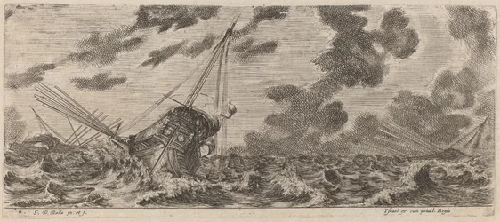 Navio em Tempestade, 1644.