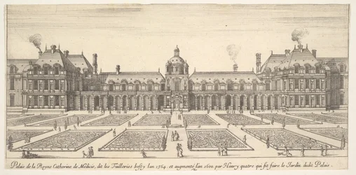 O palácio de Catarina de Médici, chamado as Tulherias, de «Várias vistas de notá...», 1649-51