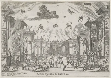 Vijfde scène: de hel Quinta cena do Inferno (título no objeto) Liberetto ter ere van de bruiloft van Ferdinando II de