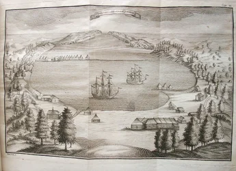 Vista do porto de Petropavlovsk, 1755