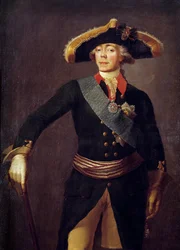 Retrato de Paulo I (1754-1801) Imperador da Rússia Pintura de Stepan Semenovich Shchukin (1738-1828) Século XIX São Petersburgo, Castelo de Peterhof