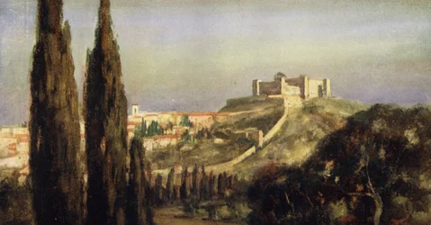 Spoleto, o local de nascimento de São Bento (cor litho)