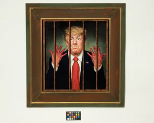 Trump Convicted, 2020 (óleo sobre painel)