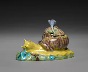 Par de Caixas Cobertas em Forma de Caracóis, c. 1750.