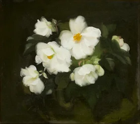 Rosas brancas (óleo sobre tela)