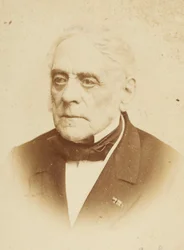 Daniel François Esprit Auber - Retrato do compositor Daniel-Francois-Esprit Auber (1782-1871), pelo estúdio de fotografia Reutlinger, Paris . Foto Albumina. Coleção Particular