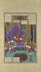 Zal Consulta os Magos, Fólio 73v do Livro dos Reis Shahnama..., ca.1530-35