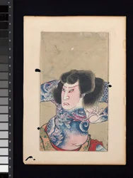 Álbum de vinte retratos de meio corpo de actores em papéis