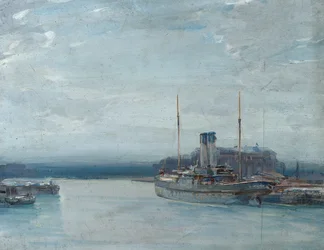 Crepúsculo, c.1910 (óleo sobre painel)
