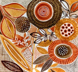Flores abstratas de outono