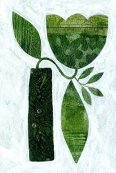 Botânico verde texturado