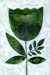 Flor verde texturada