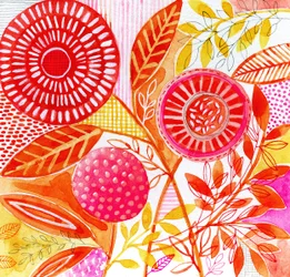 Flores abstratas vibrantes