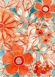 Aquarela floral vibrante