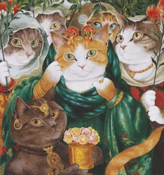 Ilustração de Cats Galore! Um Compêndio de Gatos Cultivados (pub. 2015)