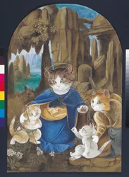 Ilustração de Cats Galore! Um Compêndio de Gatos Cultivados (pub. 2015)