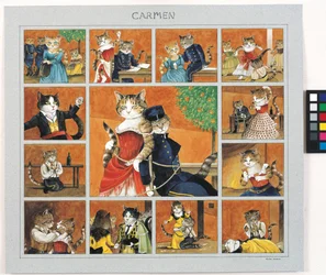 Ilustração de Cats Galore! Um Compêndio de Gatos Cultivados (pub. 2015)