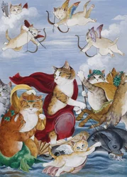 Ilustração de Cats Galore! Um Compêndio de Gatos Cultivados (pub. 2015)