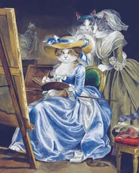 Ilustração de Cats Galore! Um Compêndio de Gatos Cultivados (pub. 2015)