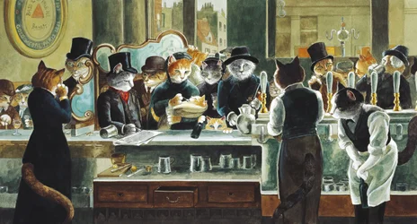 Ilustração de Cats Galore! Um Compêndio de Gatos Cultivados (pub. 2015)