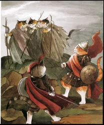Ilustração de Shakespeare Cats (pub. 1996)