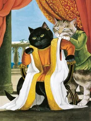 Ilustração de Shakespeare Cats: Livro de cartazes (pub. 2016)
