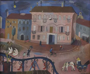 Cena de rua (óleo sobre tela)