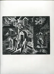 The Carol Singers (gravura em madeira)