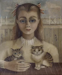 A Rapariga Gato (óleo sobre tela)