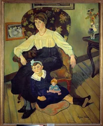 Retratos de Marie Coca, sobrinha da artista, e da sua filha Gilberte, pintados por Suzanne Valadon