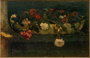 Natureza morta com flores em casca