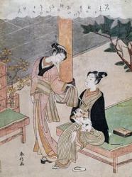 Courtesans, por Suzuki Harunobu (1725-1770), Japão