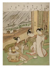Moda 7 Komachis -Komachi Amagoi, c.1772-1773 (impressão em xilogravura sobre papel)