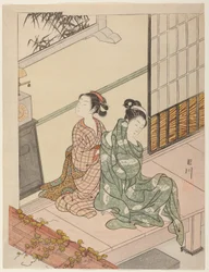 O Sino da Noite do Relógio (Tokei no bansho), da série "Eight Views of the Parlor (Zashiki hakkei)"