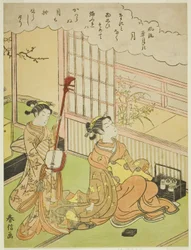 A Lua (Tsuki), da série "Cenas elegantes de neve, lua e flores (Furyu setsugekka)"