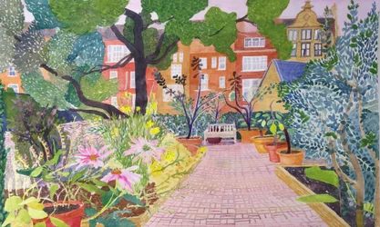 Jardim das Plantas Medicinais, Chelsea Physic Garden 2022 (aguarela sobre papel)