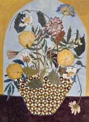 Flores da Idade de Ouro, 2024 (têmpera de ovo sobre painel de madeira)
