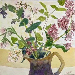 Flores da primavera com Valeriana, 2020 (aguarela sobre papel)