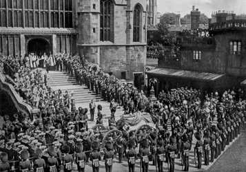 O funeral do rei Edward VII, Windsor, Berkshire, 1910.