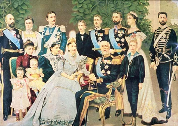 Oscar II e sua família, c.1890