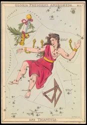 Gloria Frederich, Andrómeda e Triangula, c.1825 (cartão, papel, tecido)