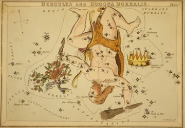 Hércules e Corona Borealis, ilustração de 