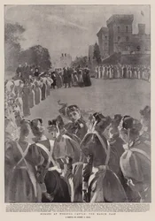 Enfermeiras no Castelo de Windsor, o passado de março