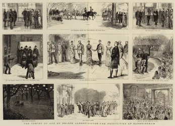A vinda da idade do príncipe Albert Victor, as festividades em Sandringham