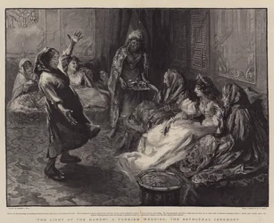 A luz do harém, um casamento turco, a cerimônia de noivado